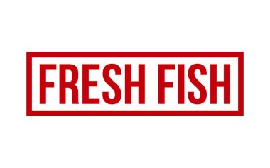 Fresh Fish Rubber Stamp Seal Vector