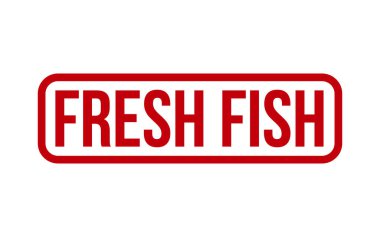 Fresh Fish Rubber Stamp Seal Vector