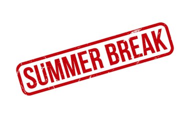 Summer Break Rubber Stamp Seal Vector