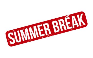Summer Break Rubber Stamp Seal Vector