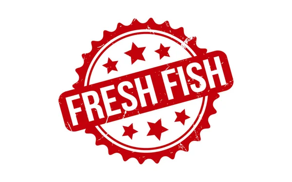 Fresh Fish Rubber Stamp Seal Vector — Stockový vektor