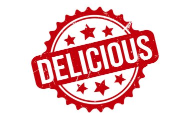Delicious Rubber Stamp Seal Vector