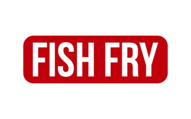 Fish Fry Rubber Stamp Seal Vector