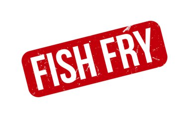Fish Fry Rubber Stamp Seal Vector