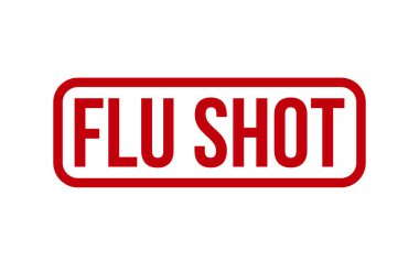Flu Shot Rubber Stamp Seal Vector