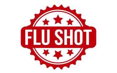 Flu Shot Rubber Stamp Seal Vector