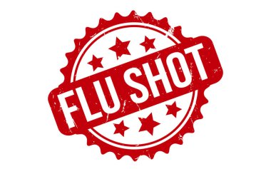 Flu Shot Rubber Stamp Seal Vector