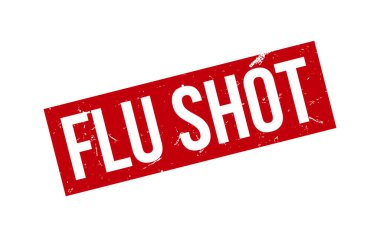 Flu Shot Rubber Stamp Seal Vector