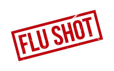 Flu Shot Rubber Stamp Seal Vector