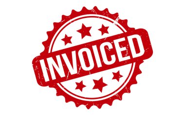 Invoiced Rubber Stamp Seal Vector