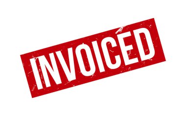 Invoiced Rubber Stamp Seal Vector