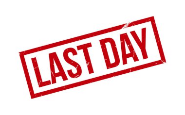 Last Day Rubber Stamp Seal Vector