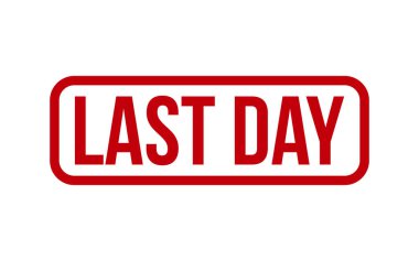 Last Day Rubber Stamp Seal Vector