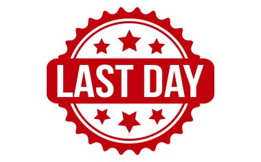 Last Day Rubber Stamp Seal Vector