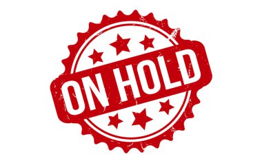 On Hold Rubber Stamp Seal Vector