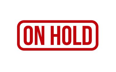 On Hold Rubber Stamp Seal Vector