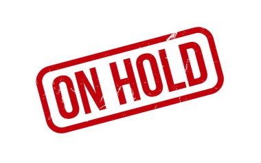 On Hold Rubber Stamp Seal Vector