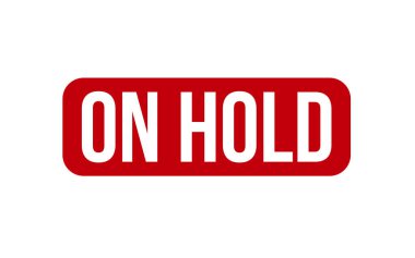 On Hold Rubber Stamp Seal Vector