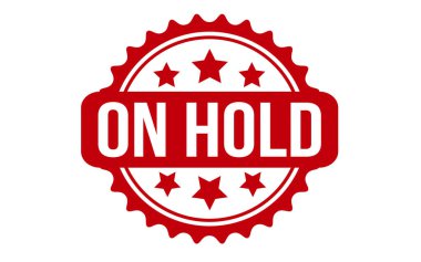 On Hold Rubber Stamp Seal Vector