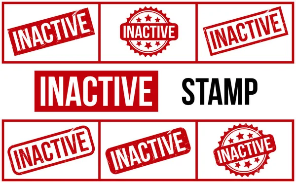 Inactive Rubber Stamp Set Vector —  Vetores de Stock