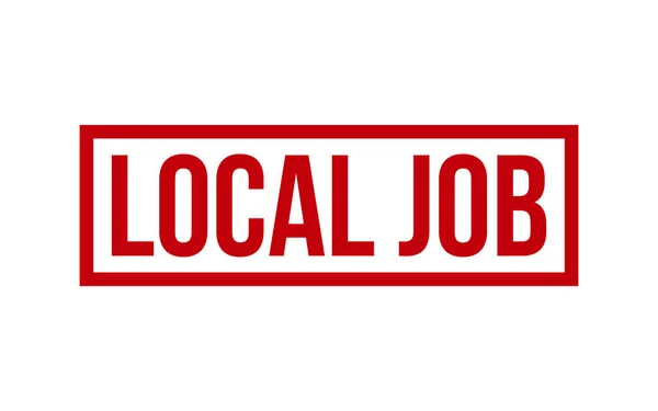 Local Job Rubber Stamp Seal Vector — Vettoriale Stock