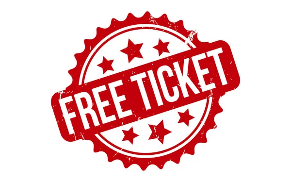 Bedava Bilet Kauçuk Mühür Vektörü