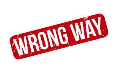 Yanlış Yol Kauçuk Mühür Vektörü