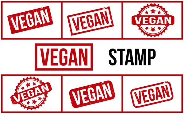 Veganer Stempelsatz Vector — Stockvektor