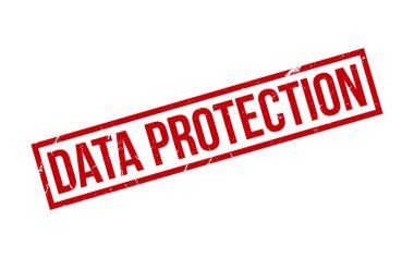 Veri Koruma Kauçuk Mühür Vektörü