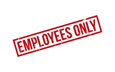 Sadece Çalışanlar Kauçuk Mühür Vektörü