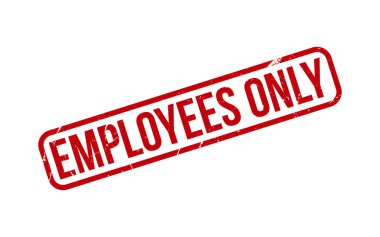 Sadece Çalışanlar Kauçuk Mühür Vektörü