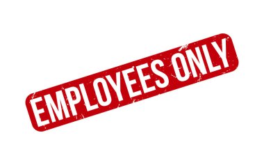 Sadece Çalışanlar Kauçuk Mühür Vektörü