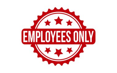 Sadece Çalışanlar Kauçuk Mühür Vektörü