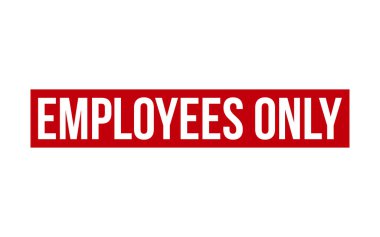 Sadece Çalışanlar Kauçuk Mühür Vektörü