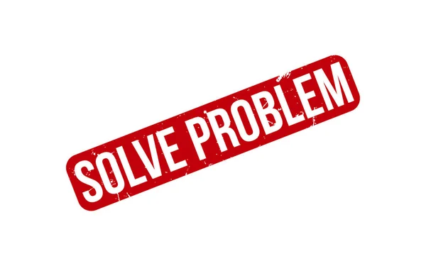 Solucionar Problema Sello Goma Sello Vector — Archivo Imágenes Vectoriales