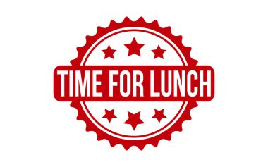 Öğlen Kauçuk Mühür Vektörü Zamanı