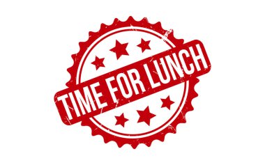 Öğlen Kauçuk Mühür Vektörü Zamanı