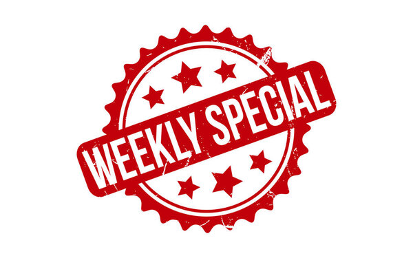 Weekly Special Rubber Stamp Seal Vector