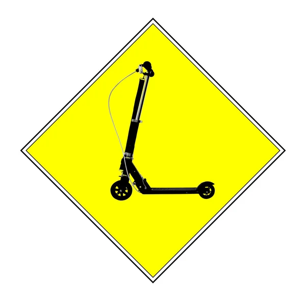 Знак скутер — стокове фото