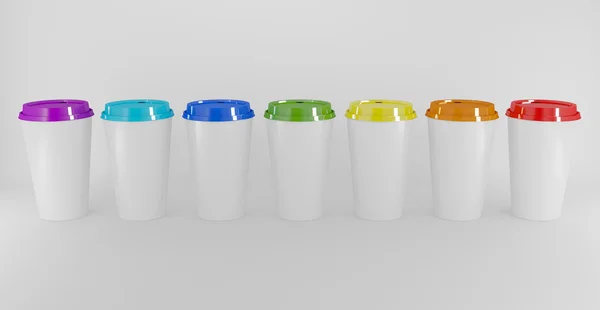 시원한 음료 컵 다채로운 — 스톡 사진