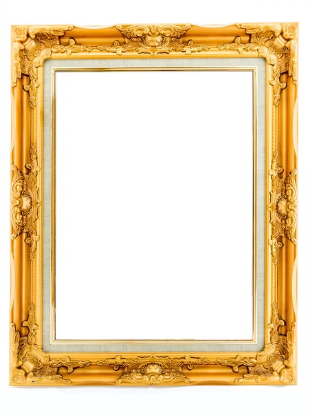 Antieke gouden frame geïsoleerd — Stockfoto