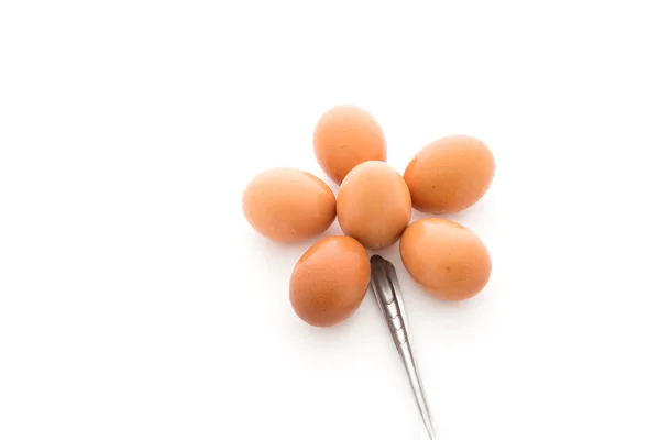 Více vajec uspořádaných do tvaru květu — Stock fotografie