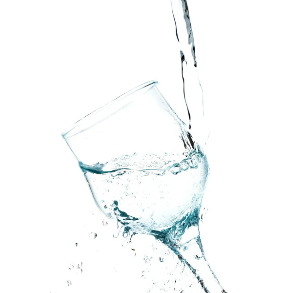 Éclaboussures d'eau dans un verre — Photo