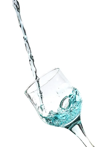 Úvodní modré vody do skla — Stock fotografie
