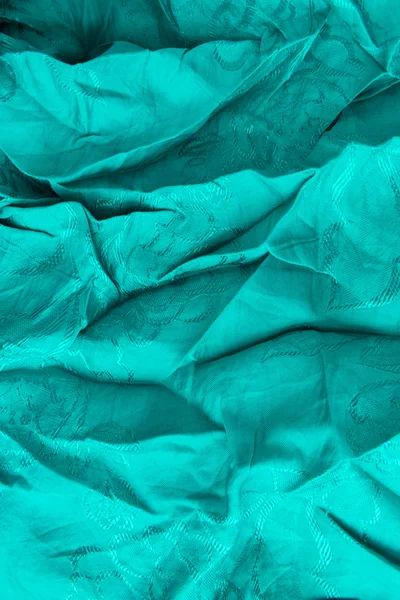 多彩纺织关闭在明亮的绿色蓝色 — 图库照片