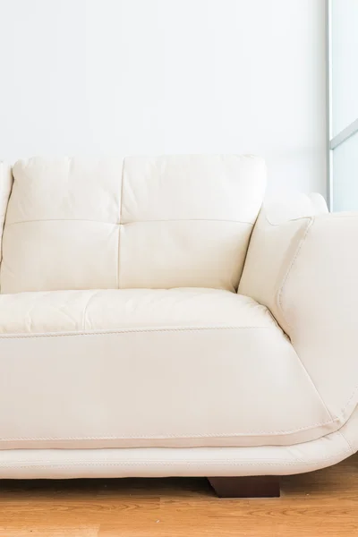 White sofa near glass partition — Stock Photo, Image