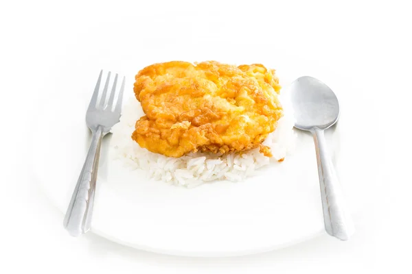 Rice with omelet — Stock Photo, Image