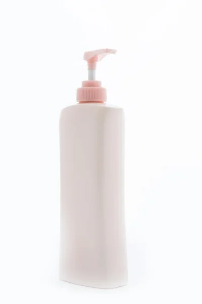 Plastflaske med hudpleieprodukt – stockfoto