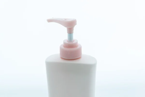 Close up Plastic bottle of skin care product — Stock Photo, Image