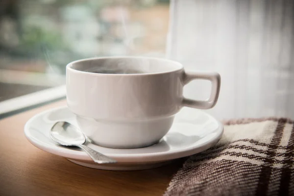 Weiße Kaffeetasse — Stockfoto